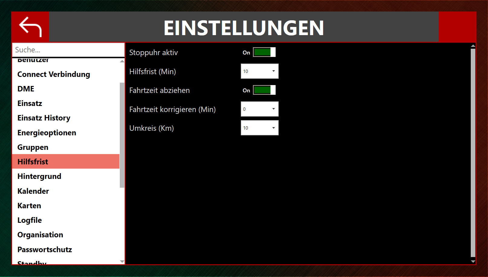EinsatzMonitor Hilfsfrist