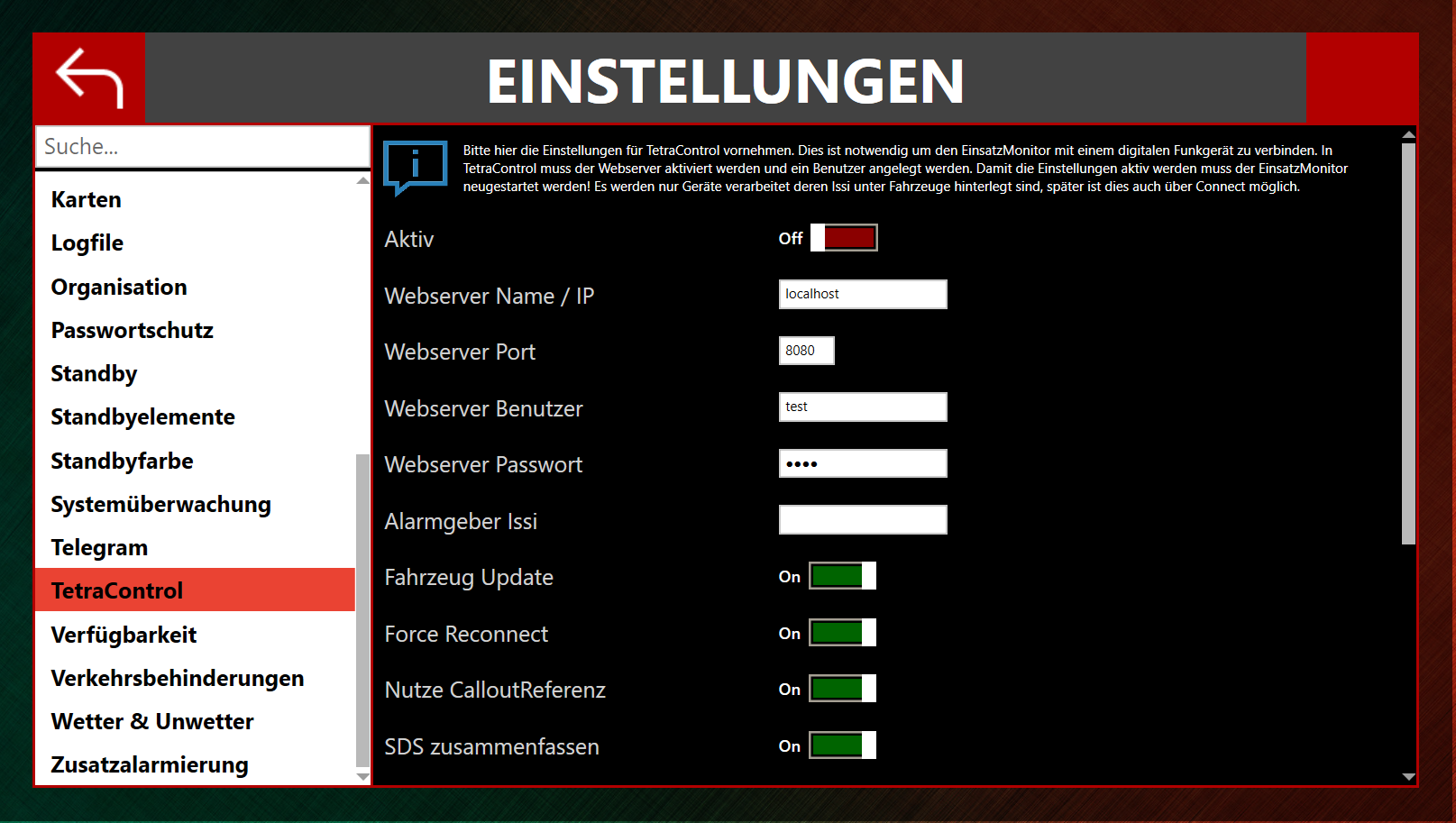 EinsatzMonitor TetraControl