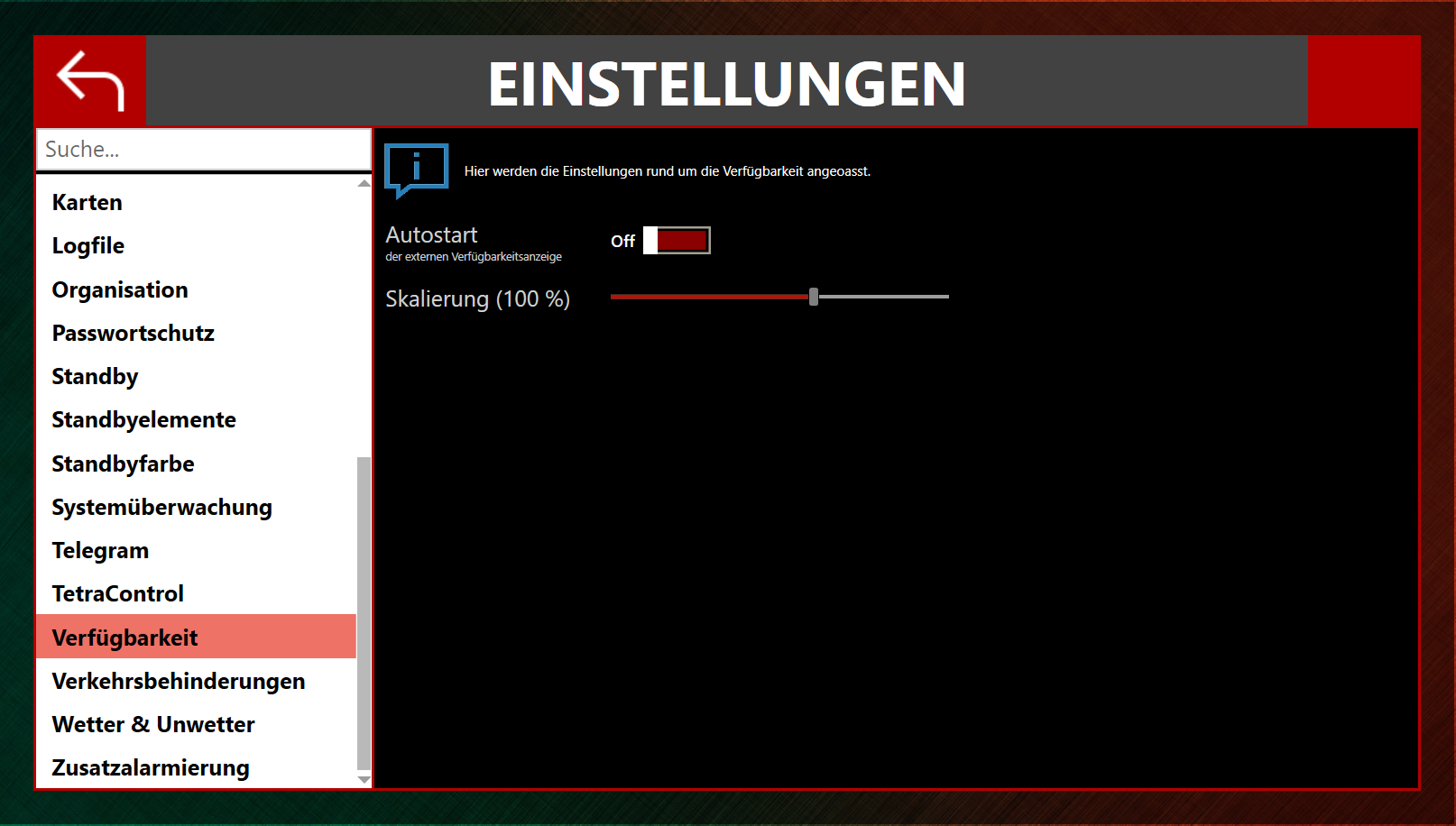 EinsatzMonitor Verfügbarkeit